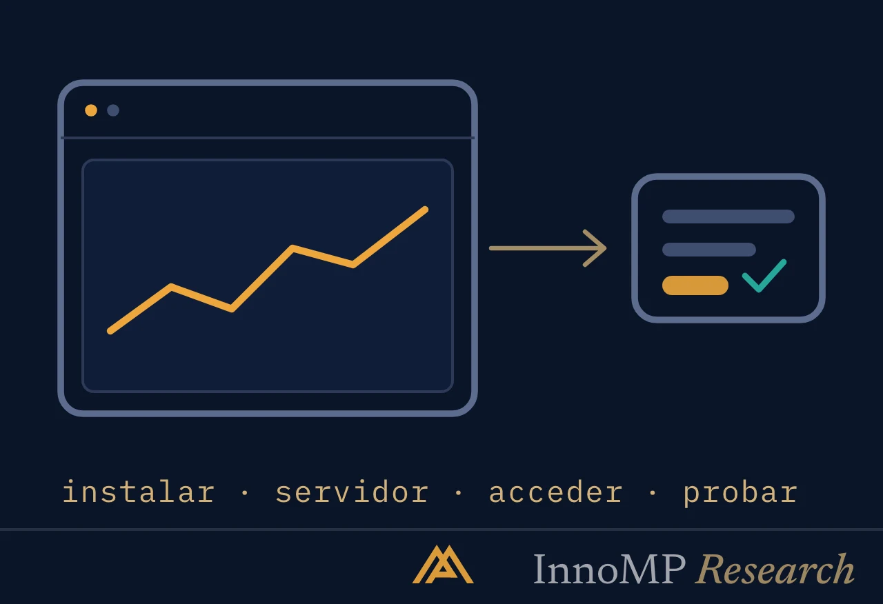 Ilustración de portada de InnoMP Research — MetaTrader 5, conectado