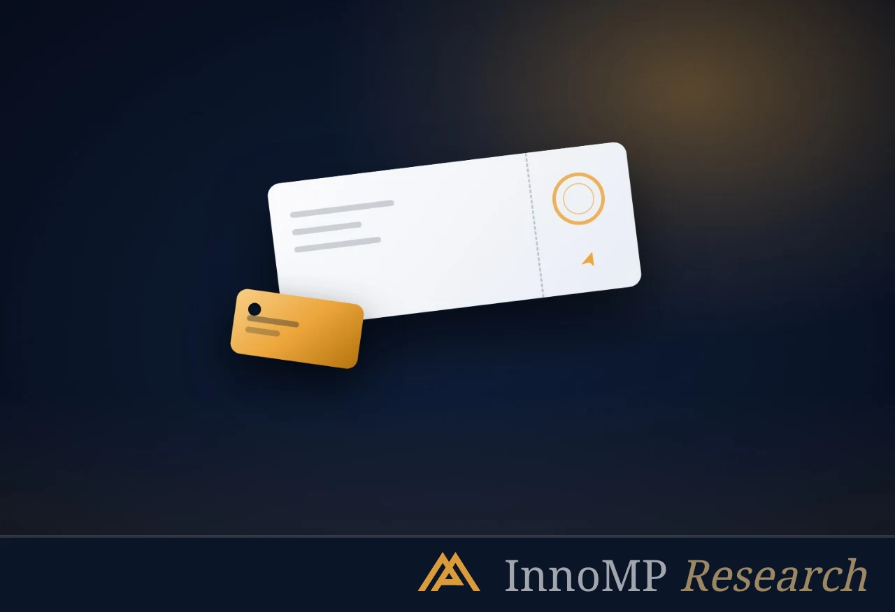 ภาพปกประกอบของ InnoMP Research — บัตรโปรโมชั่นพร้อมรายการเงื่อนไข
